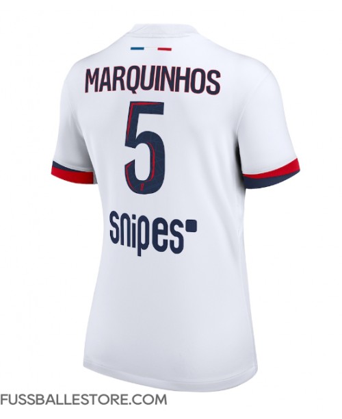 Günstige Paris Saint-Germain Marquinhos #5 Auswärtstrikot Damen 2025-26 Kurzarm Günstige Paris Saint-Germain Marquinhos #5 Auswärtstrikot Damen 2025-26 Kurzarm